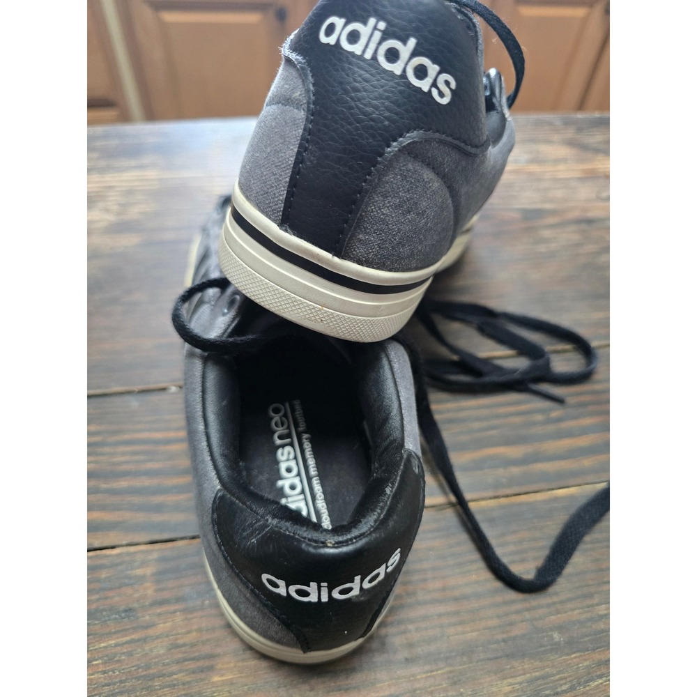 Adidas Neo Daily Grey Black Canvas Cloudfoam Super Sneakers AW4314 Mens Size 7 - Picture 5 of 6